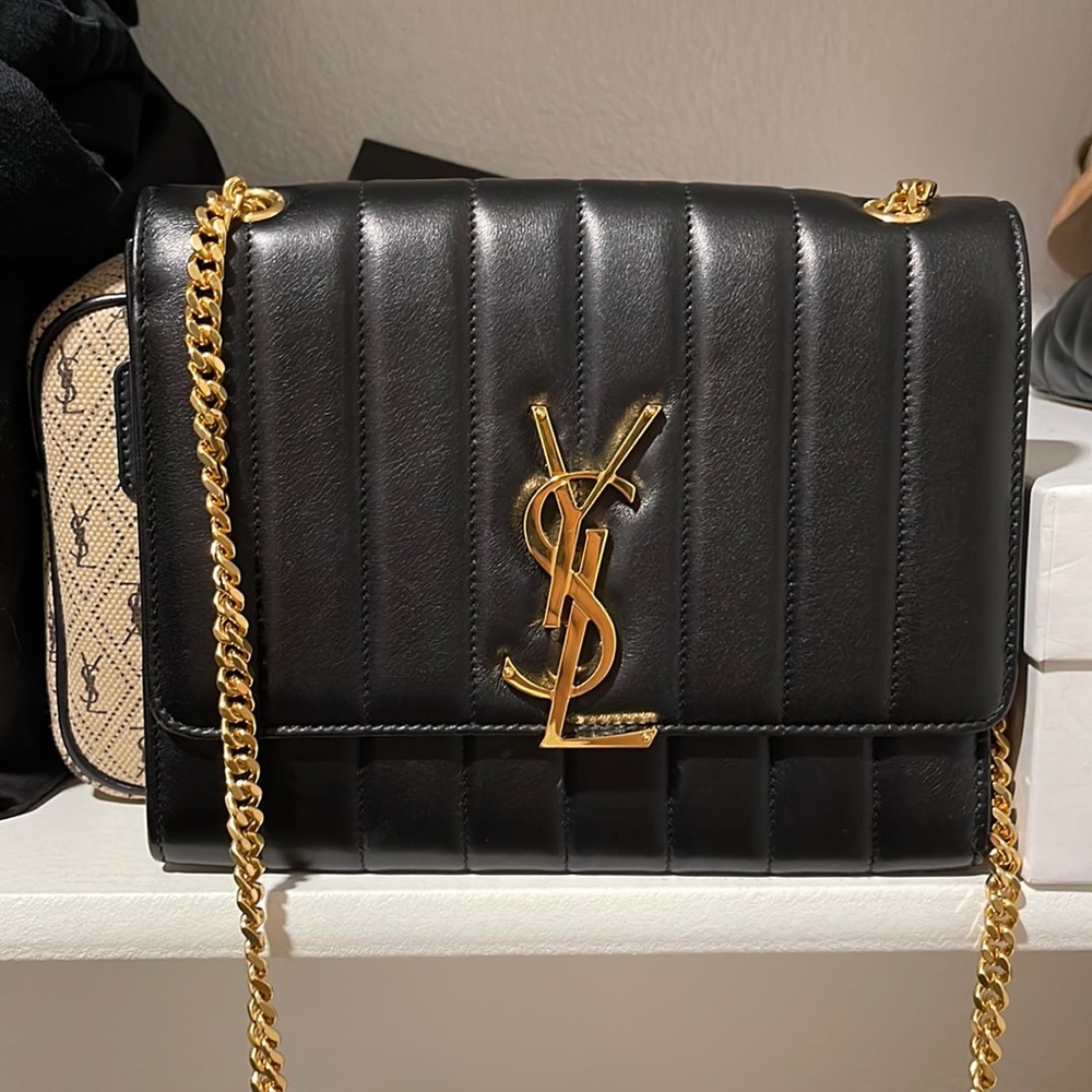 Saint Laurent Vicky Chain Wallet Crossbody
